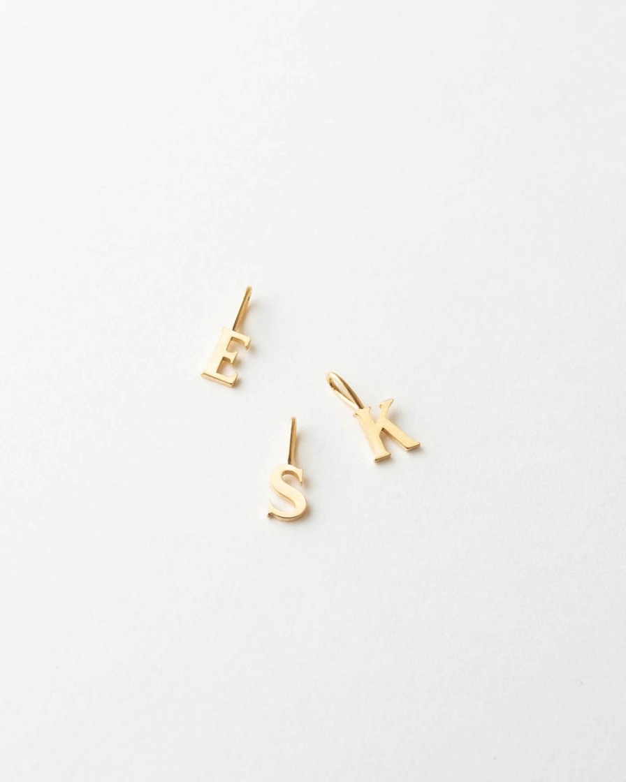 Categories GLDN | Serif Initial Pendant