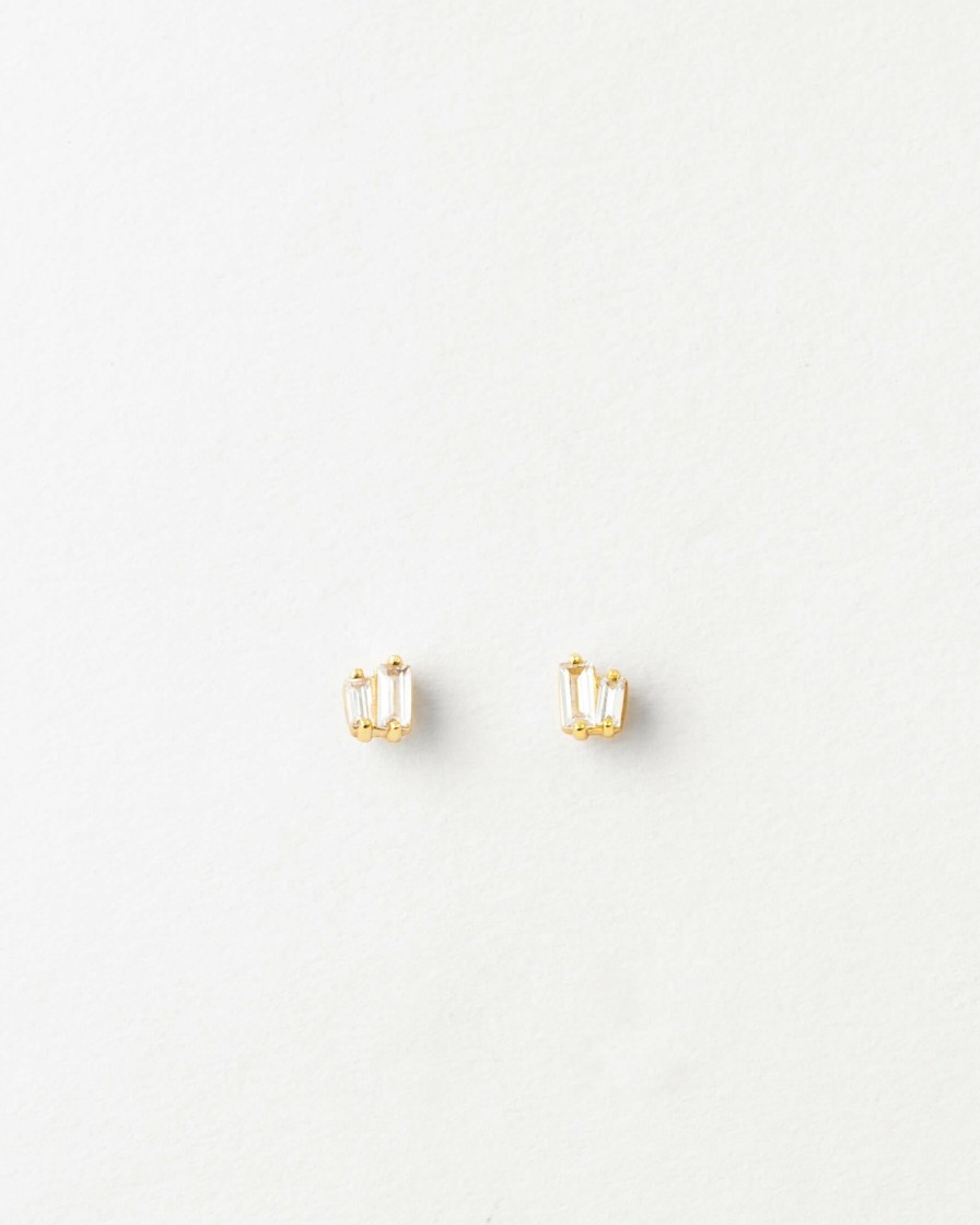 Categories GLDN | Jules White Sapphire Studs