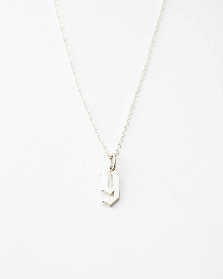 Categories GLDN | Dainty Gothic Initial Necklace