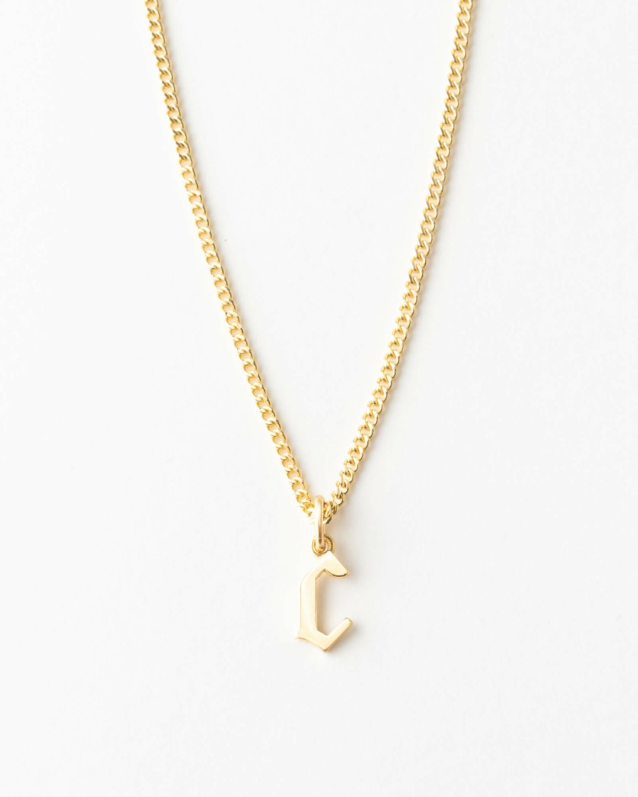 Categories GLDN | Bold Gothic Initial Necklace