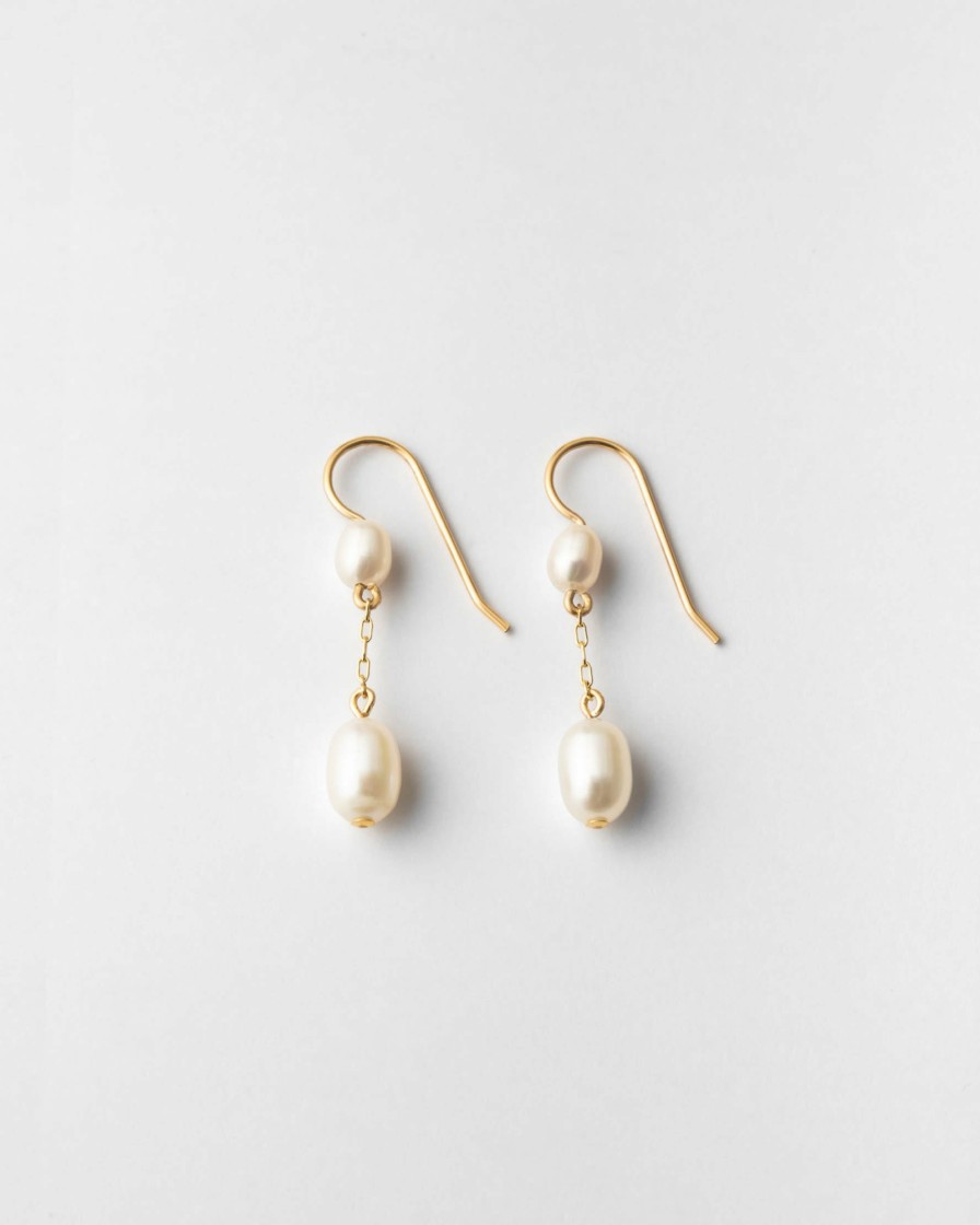 Categories GLDN | Deux Pearl Drop Earrings